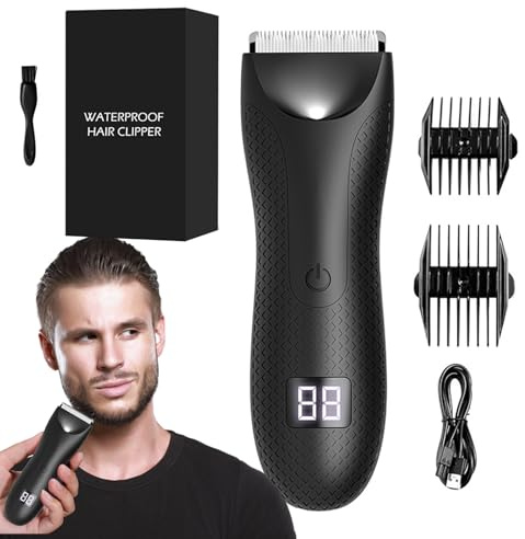 Tondeuse À Poils Corporels Pour Hommes - Rasoir De Toilette Avec Lumières LED,Rasoir Corporel Imperméable,Pour Femmes Et Hommes Routine Matinale Voyage Vacances Soins Personnels