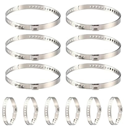 12pcs Stainless Steel Roulade Clip Adjustable Roller Clamps for Bbq Camping Cooking Meat Vegetable Preparation Dishwasher Safe Meat Roller