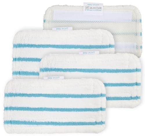 Steam Mop - Set di 4 panni lavabili in microfibra, lavabili per scopa a vapore, cuscinetti di ricambio, compatibili con FSM1500, FSM1600, FSM1610, FSM1620, FSM1630, FSMH1321JMD