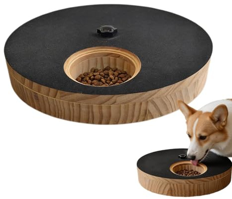 Générique Tapis à gratter pour Chien avec boîte à, Planche à | gratter Ronde rotative pour Chiens et Chats, Lime à Ongles pour Chien, Outil de toilettage interactif