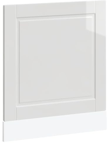 GeenYuu Mascherina per lavastoviglie Porto bianco lucido in legno 60 x 1,5 x 67 cm, protezione frontale della cucina, facile da pulire, durevole, design senza tempo per lavastoviglie