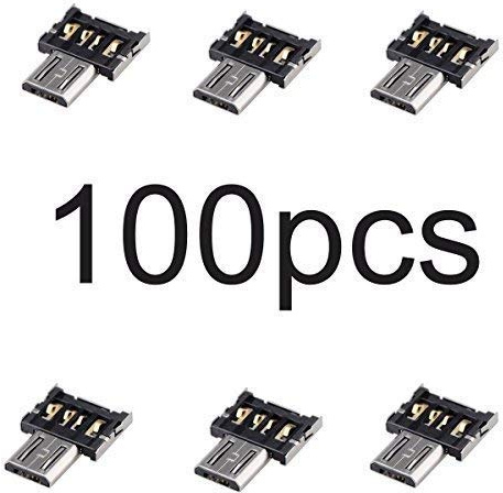 chenyang 100 PACK Adattatore Micro USB OTG Adattatore connettore da Micro USB maschio a USB 2.0 femmina ultra mini