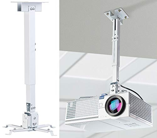 dream audio Deckenhalterung Beamer: Universal-Wand- und Decken-Halterung für Beamer, 43 bis 65 cm Tiefe (an Wand befestigen, Beamerhalterung, Halter)