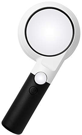 Handlupe Beleuchtete Lupe LED Juwelierlupe Leuchtlupe 5X 20x Vergrößerungslupe Leselupe mit Licht Uhrmacherlupe Beleuchtung Handvergrößerungsglas Sehhilfe für Uhrmacher Handwerk Münzen Hobby