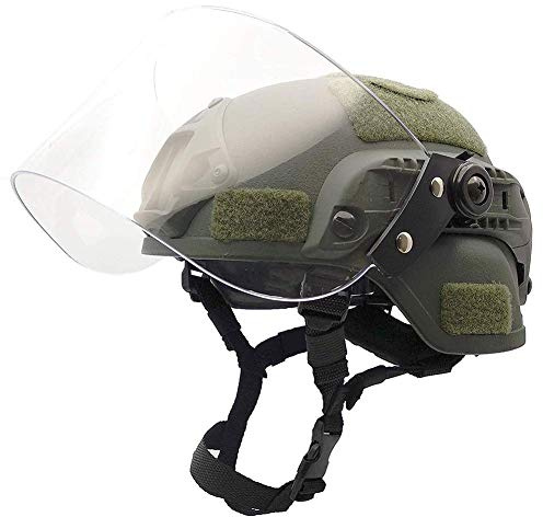 Tactical Area Airsoft Mich 2000 Quick Helm mit NVG Halterung und Schutzbrille.