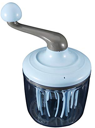 Weiyiroty Tipo di Mano Frusta All'Uovo - 1100Ml Multifunzionale Manuale Frusta di Crema All'Uovo Sbattiuova Frusta di Crema a Manovella Montalatte Mixer per la Famiglia Pratico Utensile da Cucina