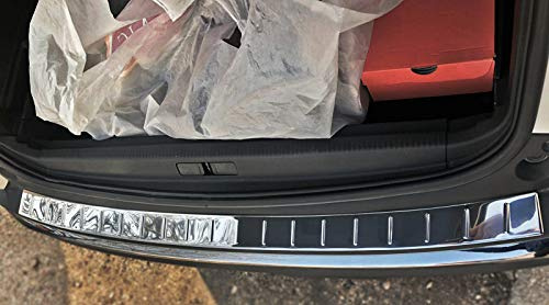 Recambo | Protector de Parachoques trasero | Compatible con Peugeot 3008 2 | a partir de 10/2016 | Acero Inoxidable Cromado | Protección borde de carga