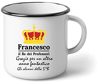 Colorfamily Tazza personalizzabile con NOME MAESTRO/PROF - Personalizza con il nome della classe - tazza in alluminio