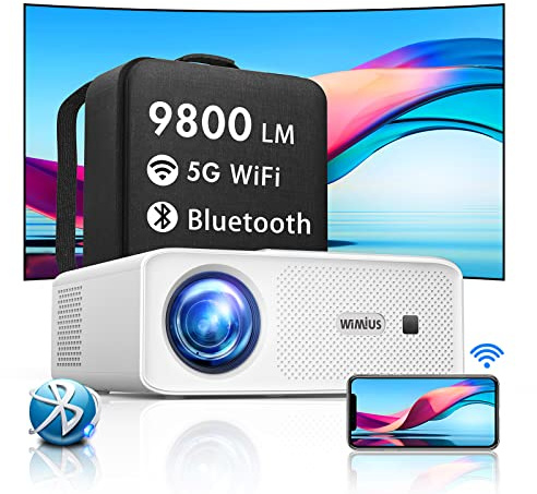 Proiettore Full HD 5G WiFi Bluetooth WiMiUS 9500 Lumens 1080P Supporta video 4K Home Theatre Proiettore