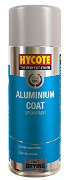 Hycote Colour Spray Paint XUK035 Aluminium Coat 400ml x 24