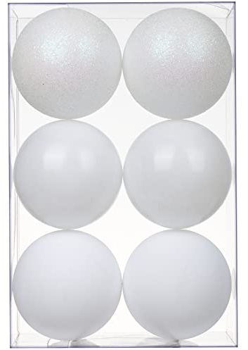 10CM Weihnachtsdeko Weihnachtskugeln, 6 Stücke Bruchsiche Christbaumkugeln Ornamente Weihnachtsbaumschmuck für Weihnachtsbaum Christbaumkugeln Weihnachtsdekoration Kugeln