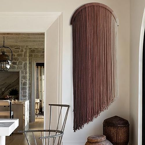 Macrame Boho Wall Decor - Pink Yarn Wall Hanging, 20 Circle Hoop