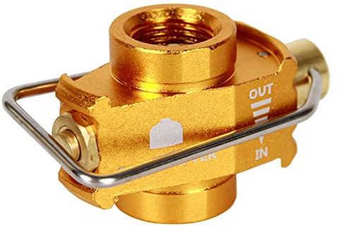 Wisyurt Camping Saver Plus Converter Shifter Refill Flat Tank Conversion Adapter Camping Adapterventil, Gold