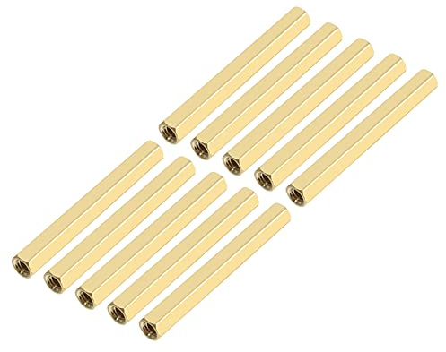 YOKIVE Messing Sechskant Gerade Abstandshalter Standoff M3x5x40mm 20Stk | Abstandshalter mit Innengewinde Befestigung Hauptplatine Ideal für Elektronikindustrie