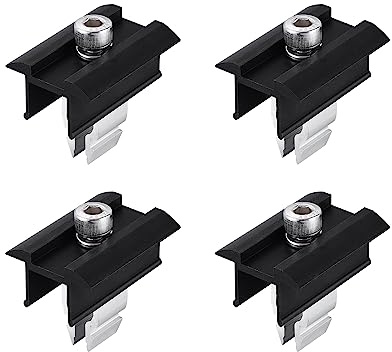 Mittelklemme vom Typ Bremssattel 4 Stück, Aluminiumlegierung Solarmodul-Montagehalterungen Mittelklemme, Solarmodul Befestigung PV Montageschiene Zubehör, Solar Klemmen für Gerahmte Panels 30-45mm