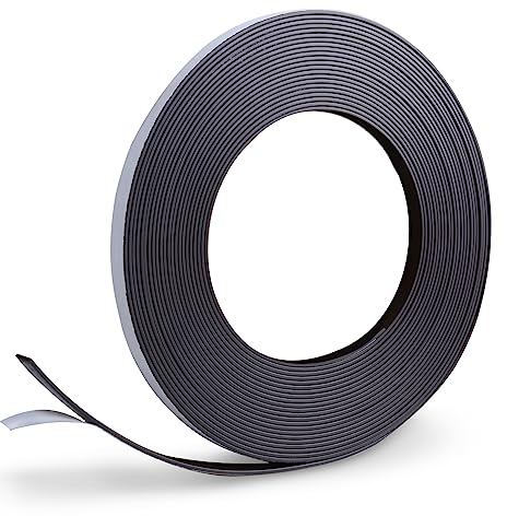 OCEUMAOA Magnetklebeband Magnetband Selbstklebend Starke Magnetstreifen Gegenseitiger Anziehung Hervorragend für Moskitonetze Fliegengitter Fenster und Türen(10m)