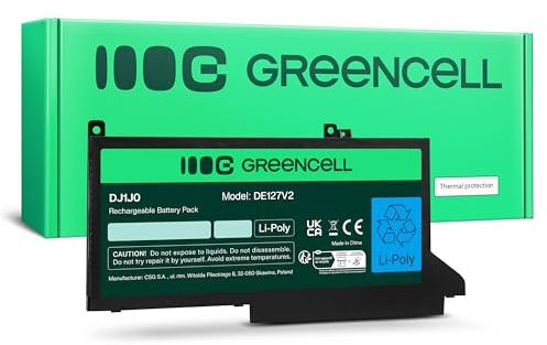 Green Cell Laptop Akku für Dell Latitude 7280 7290 7380 7390 7480 7490 / DJ1J0 DJ1JO DJIJ0 DJIJO 0C27RW 451-BBZL C27RW (2700 mAh, 11.4 V, 3 Zellen, Farbe Schwarz)