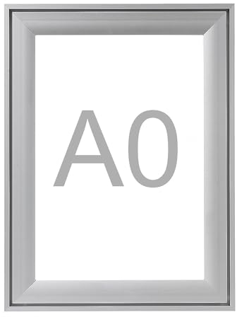 kaiserkraft | Premium-Klapprahmen | Aluminiumprofil | VE 2 Stk | für DIN A0 | HxB 1243 x 895 MM