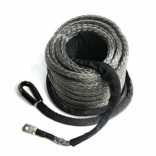 Kaichenyt Cabrestante de 30 m de cuerda de polietileno de alto peso molecular sintético de plástico de 10 mm de diámetro de la cuerda de carga hasta 23809LBS cuerda forestal para cabrestante