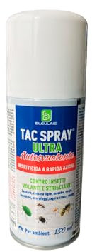 GARDENHOME - TAC SPRAY Ultra Autosvuotante 150 ml contro insetti volanti e striscianti come scarafaggi, mosche, tignole del cibo, pulci, zecche, cimici dei letti,CIMICE VERDE