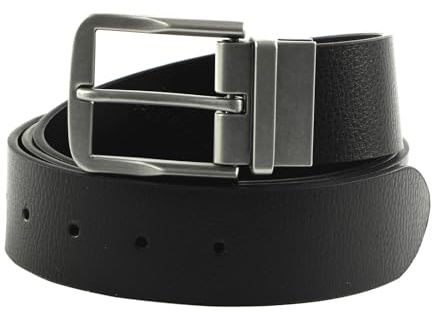 Calvin Klein Gürtel CKJ Gifting Belt Classic Adj/Rev Belt 35MM W110 Black Solid/Black Allover Print schwarz wendbar