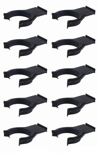 cyclingcolors 10x Gancho para zócalo de cocina diámetro clip plástico patas pies paneles muebles, Ø 34mm negro