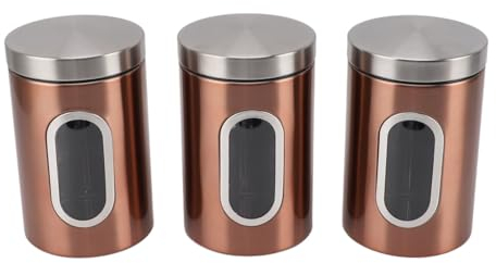 Barattolo di Latta, Finestra Visibile di Grande capacità del Contenitore Ermetico Multifunzionale del caffè per Alimento (Jectse9trb5zv7ue-11)