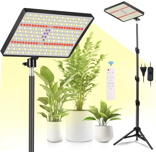 MICCYE Pflanzenlampe LED mit Ständer UV-IR Vollspektrum 286 LEDs Grow Lampe mit 4/8/12H Timer Dimmbares Pflanzenlicht Wachstumslampen für Pflanzen Pflanzenleuchte LED