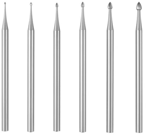 Citywalk 6 Pcs Jewelry Bud Burr - 3/32inch Shank Lapidary Making Tools Bud Burs Jewelry Engraving Bits for Rotary Tools