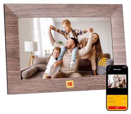 KODAK WiFi Digital Photo Frame with 8 inch Touch Screen - Digital Picture Frame with 32GB Internal Storage - 1280x800 HD Touch Screen Electronic Photo Frame，Auto-Rotate, Share Photos and Videos