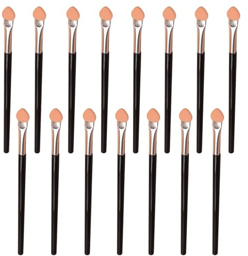 Eyeshadow Applicators Brush Double Sided Sponge Tip Reusable Professional Makeup Eye Shadow Applicators Brushes Sticks Set Washable For Women (15 Pcs)