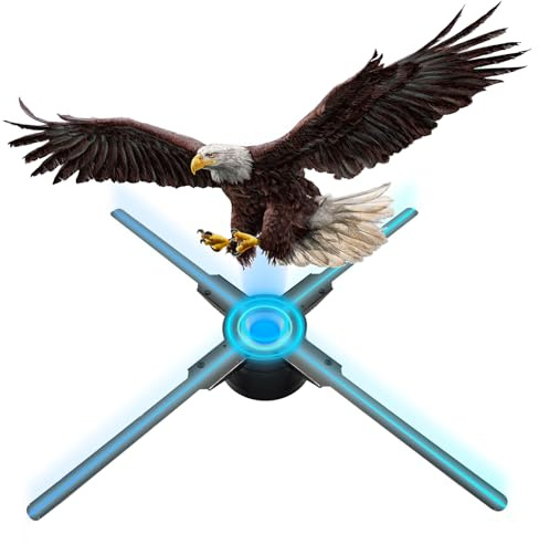 Ventilatore olografico 3D da 21,6 pollici, ventilatore olografico 3D con WiFi e Bluetooth, 624 LED di evidenziazione e luminosità 2000 cd/m², 1500 video 3D gratuiti, proiettore olografico 3D per