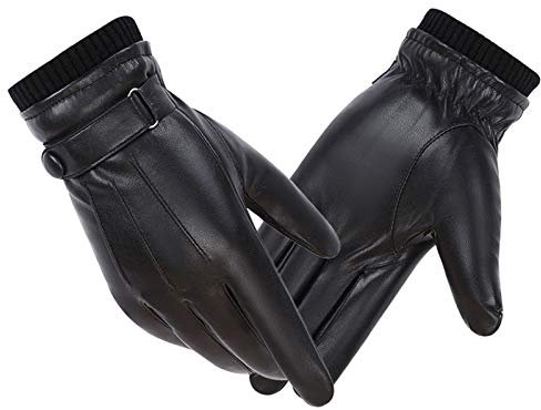 GefüTterte Handschuhe Damen Winterhandschuhe Herrenhandschuhe warm für Frauen Bildschirmhandschuhe Braut Handschuhe Weiss TüLl (Black, M)