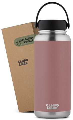 Campo Libre.® Umberto I Premium Edelstahl Trinkflasche 1l, 2l, 400ml | Thermosflasche, isolierte Wasserflasche | Auslaufsichere Isolierflasche | Kohlensäure geeignet | spülmaschinenfest
