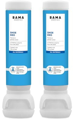 Spray Deodorante Blu per Scarpe - per Piedi che Puzzano Neutralizza Odori Spray per Scarpe Freschezza e Igiene Set Deodoranti per scarpe 2x 100 ml - BAMA