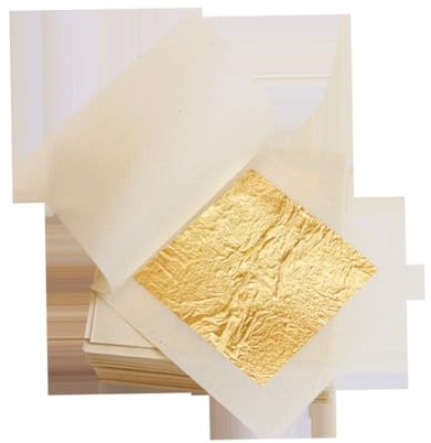 ADOCARN 10stücke Essbares Goldfolienpapier Folienpapier-imitat in Gold Für Buddha-statuen Dekoration Und Kosmetik Anwendungen