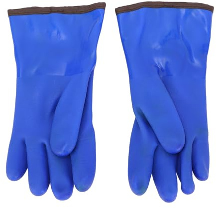 Plyisty Wasserdichte Winterhandschuhe, Rutschfeste Gummi-Gefrierhandschuhe für -20 ℃ mit Fleecefutter, Winterarbeitshandschuhe für Leichte Arbeiten Im Winter und Outdoor-Abenteuer