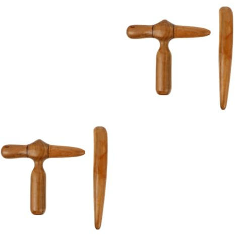 FRCOLOR 2 Sätze Holz Massage Gerät Körper Massagebrett Fußschrubber-dusche Auslösepunkt Jaderoller Für Das Gesicht Gesichtskratzplatte Kratzmassagegerät Gua-sha-brett Hölzern 2 Stück * 2