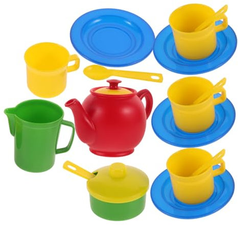CHICAMPERA 1juego Té Infantil De Plástico para Niño Niña Set Cocina Miniatura para Fiestas De Té Imaginación Accesorios De Juguete para Niñas y Niño Niña