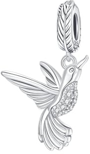 BIZK Damen Charm Anhänger für Armband 925 Sterling Silber Charm Bead Pendant für Europäische Armbänder und Halsketten
