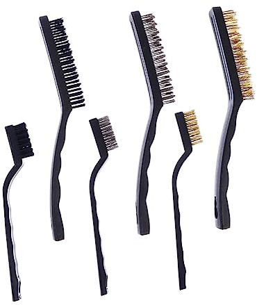 ULTECHNOVO 2ensembles Brosse Métallique Poignée Courbée Pour Nettoyage Et Dégraissage De Variées