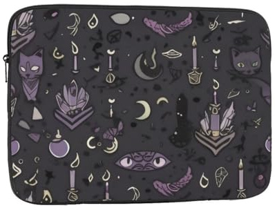 Water-Resistant Laptop Case Sleeve Purple Black Goth Spooky - Slim & Portable Shockproof Protective Cover For 10 Inch, 12 Inch, 13 Inch, 15 Inch, 17 Inch Laptops
