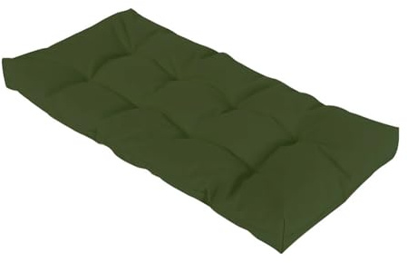 Bankauflage für den Außenbereich 1 2 3 und 4 Sitzer 8cm Schaukelauflagen Wasserdicht Rutschfest Gartenbankauflage Gartenmöbel Rechteckige Sitzauflage für Terrasse Fenster,Dark green,110x50cm