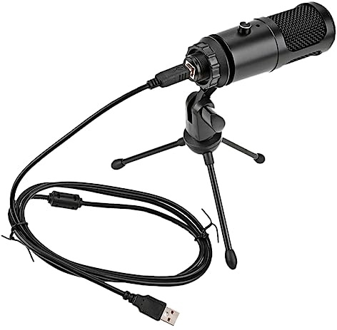 KICHOUSE Microfono Condensatore Usb Per Computer Con Treppiede Accessori Per Computer Per Cantare Registrazione Streaming e Giochi