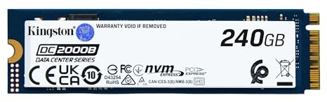 Kingston Data Center DC2000B PCIe 4.0 NVMe M.2 2280 240GB Enterprise SSD (Non-Heatsink) - SEDC2000BYM8/240G