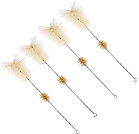 CIYODO 4piezas Cepillo para Matraces Volumétricos De Cepillo Limpiador De Pajitas y para Tubos De Ensayo De Vidrio para Limpieza Laboratorios