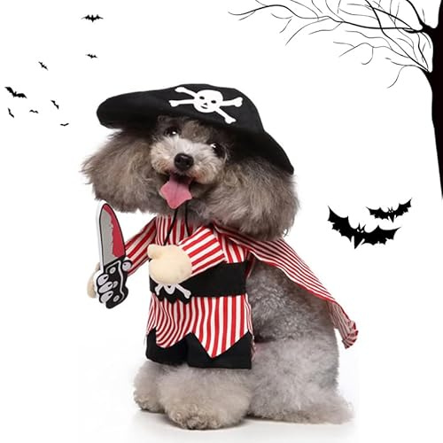 Vestiti per Cani Halloween,Shibida Vestiti Divertenti per Cani Costume Halloween per Animali Domestici Costumi Piccolo per Feste Cosplay