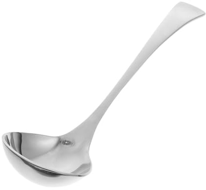 LABRIMP 2pcs Stainless Steel Soup Ladle Thickened Sauce and Gravy Serving Spoon Dishwasher Safe Multipurpose Kitchen Utensils for Home and Restaurant Use