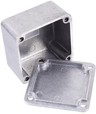ADOCARN Gehäuse Selbstgemacht Oberfläche Aluminium mit Glatter Gitarrenpedale für Gitarren Silbernes für und Grate Effektpedalgehäuse Effektgeräte und Musikalisches Zubehör