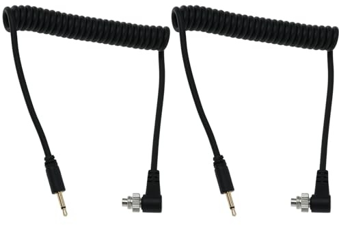 YINETTECH 2 st 2,5 mm till CL-PC Sync-uttag Flash-kabel 30-100 cm för kamerablixt